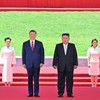 Si Đinping i Kim Džong Un u Pjongjangu 8. juna