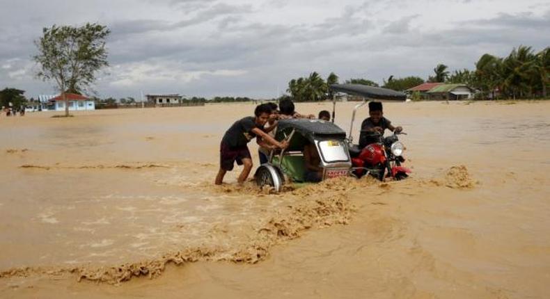 Philippine storm weakens after killing at least nine, leaving thousands stranded