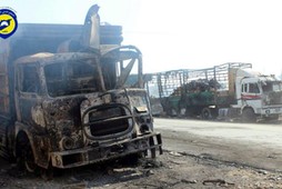 Aid convoy bombed in Aleppo