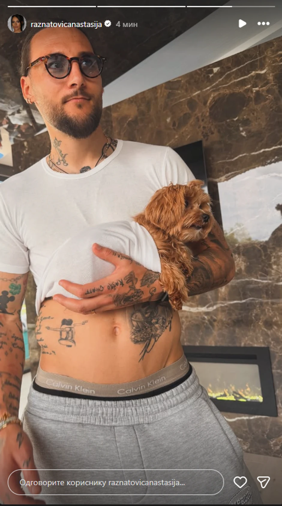 Anastasija Ražnatović slikala Gudelja