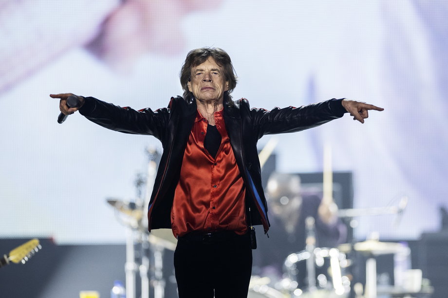 Mick Jagger podczas koncertu w ramach trasy "Stones Sixty European Tour" w Friends Arena w Solnej. Szwecja, 31 lipca 2022 r.
