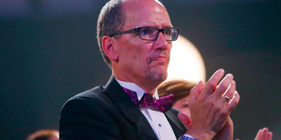 Tom Perez at an annual Congressional Hispanic Caucus dinner in 2014.