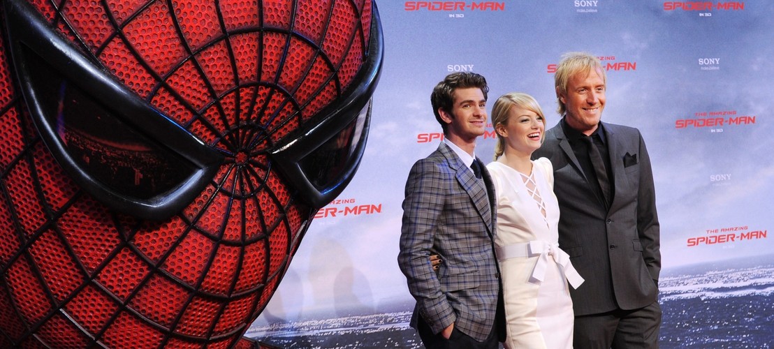 Emma Stone, Andrew Garfield i Rhys Ifans na premierze w Berlinie