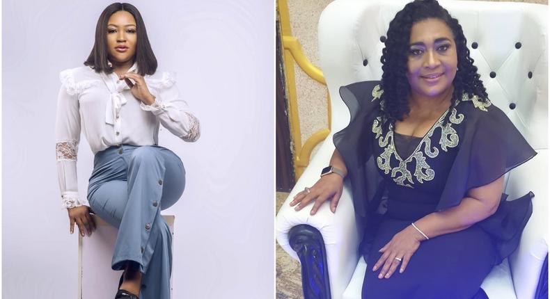 Nollywood actress Uche Elendu tackles Hilda Dokubo over coronavirus post [Instagram/UcheElendu] [Instagram/HildaDokubo]