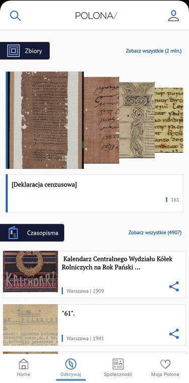 Aplikacja mobilna mPolona Biblioteki Narodowej