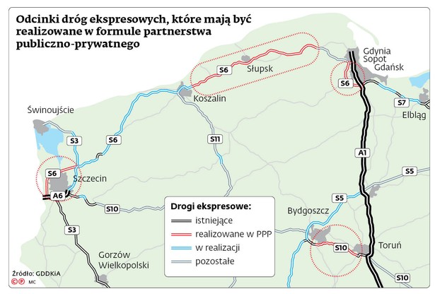 Przez Via Carpatia zabrakło na budowę ekspresówek na Pomorzu. Trasy powstaną za prywatne pieniądze