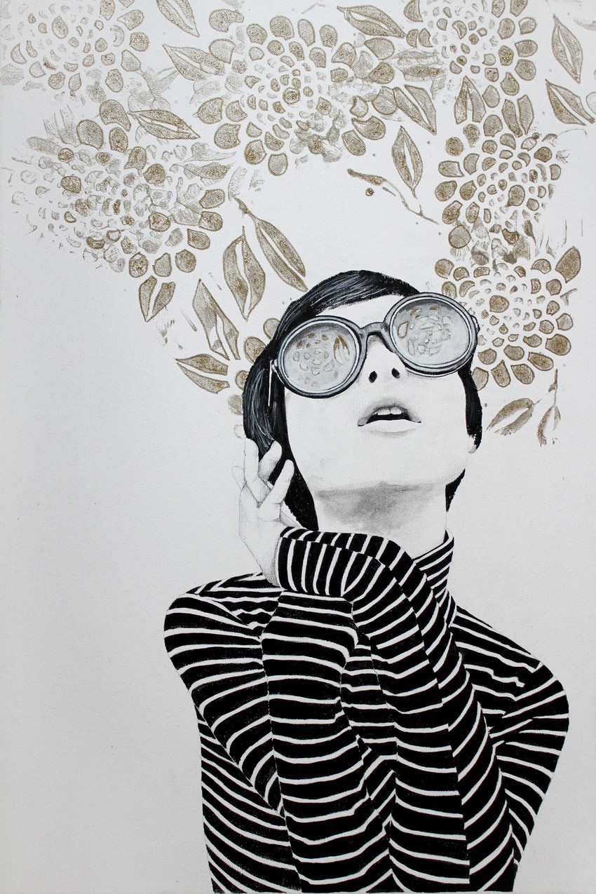 Bez naziva, 50x70, akril i tempera na platnu, 2016.