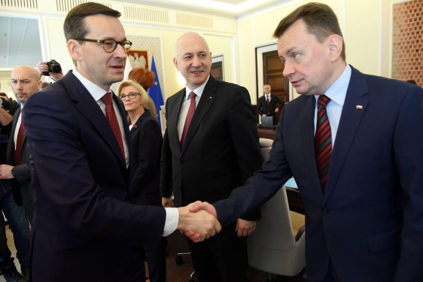 Mateusz Morawiecki i Mariusz Błaszczak