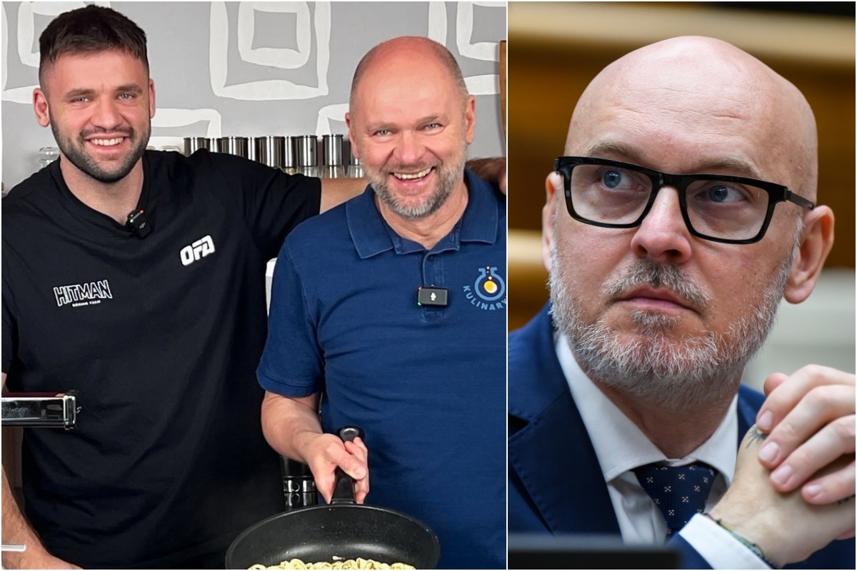 Filip Sulík s otcom Richardom a Branislav Gröhling.