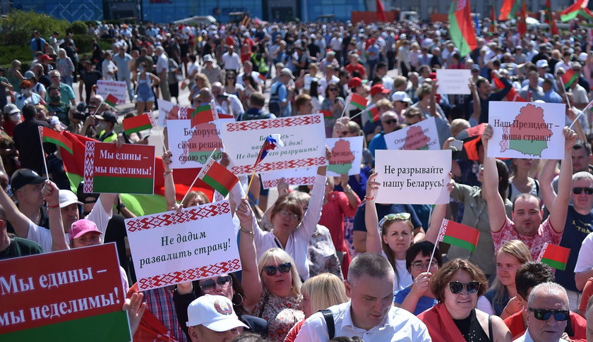 Wielkie manifestacje na Białorusi
