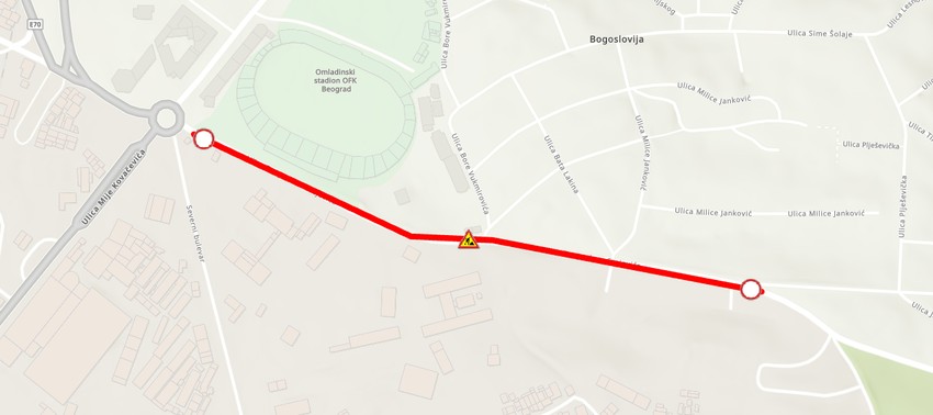 Radovi i potpuna obustava saobraćaja u Dragoslava Sredojevića