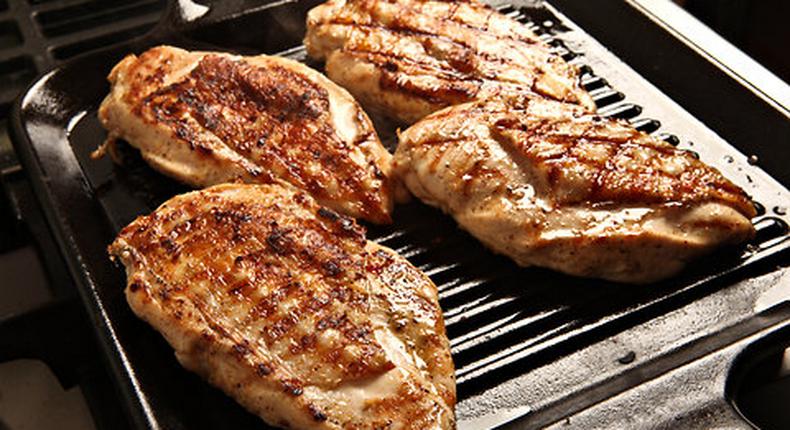 Grilled chicken breasts