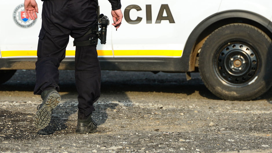 Policja z Preszowa zamknęła drogę w Spiskim Podgrodziu