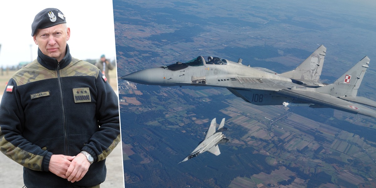 Generał Mirosław Różański wolałby, aby w miejsce wysłanych na Ukrainę samolotów MIG-29 w Polsce pojawiły się zachodnie maszyny.