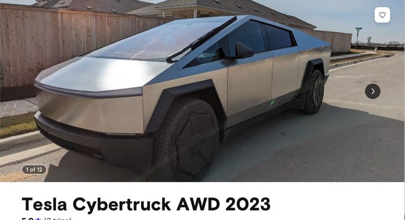 Tesla Cybertruck listing on TuroBusiness Insider