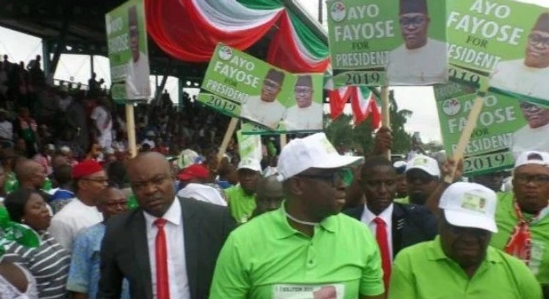 Gov Ayodele Fayose launches presidential ambition at PDP convention