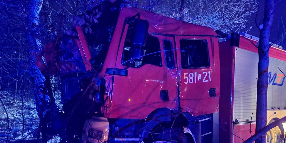 Wypadek strażaków  w Rosanowie