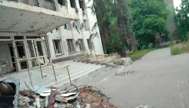 Kadr z filmu, udostępnionego przez Petro Andriuszczenko