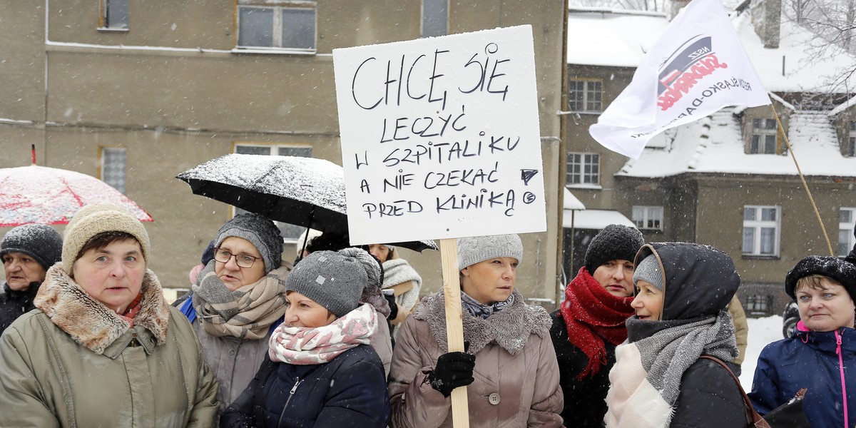 Protest w obronie Szpitala w Murckach