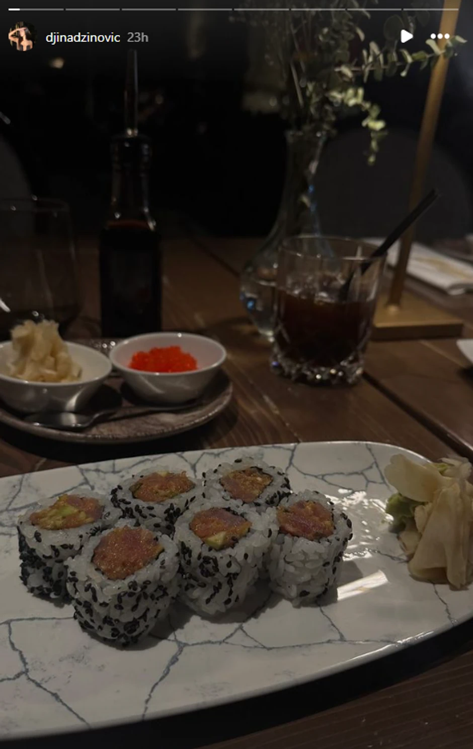 Đina Džinović, objava na Instagramu