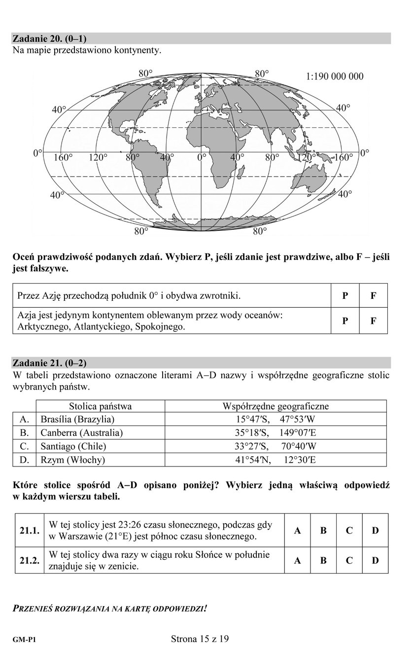 Egzamin gimnazjalny 2017: część matematyczno-przyrodnicza