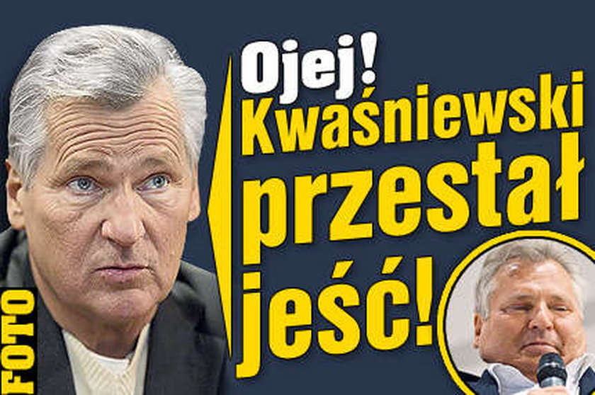 O rany! Kwaśniewski chudnie w oczach, bo nic nie je. FOTO