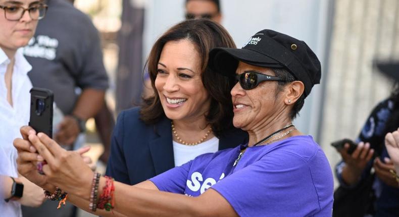 Vice President Kamala Harris is embracing Charli XCX's endorsement.ROBYN BECK/AFP via Getty Images