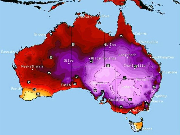 Ekstremalne upały w Australii, temperatura dochodzi do 45 stopni. Fabryki wstrzymują pracę