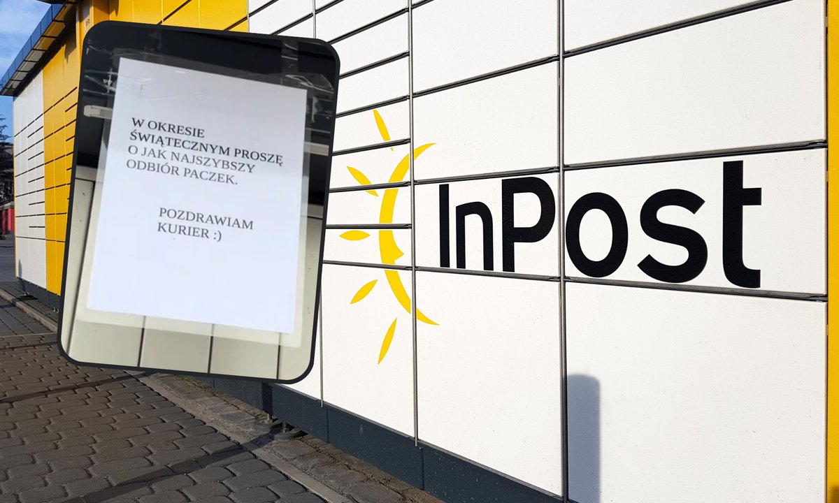Kurier nakleił taką karteczkę na paczkomat. Miał prośbę do klientów