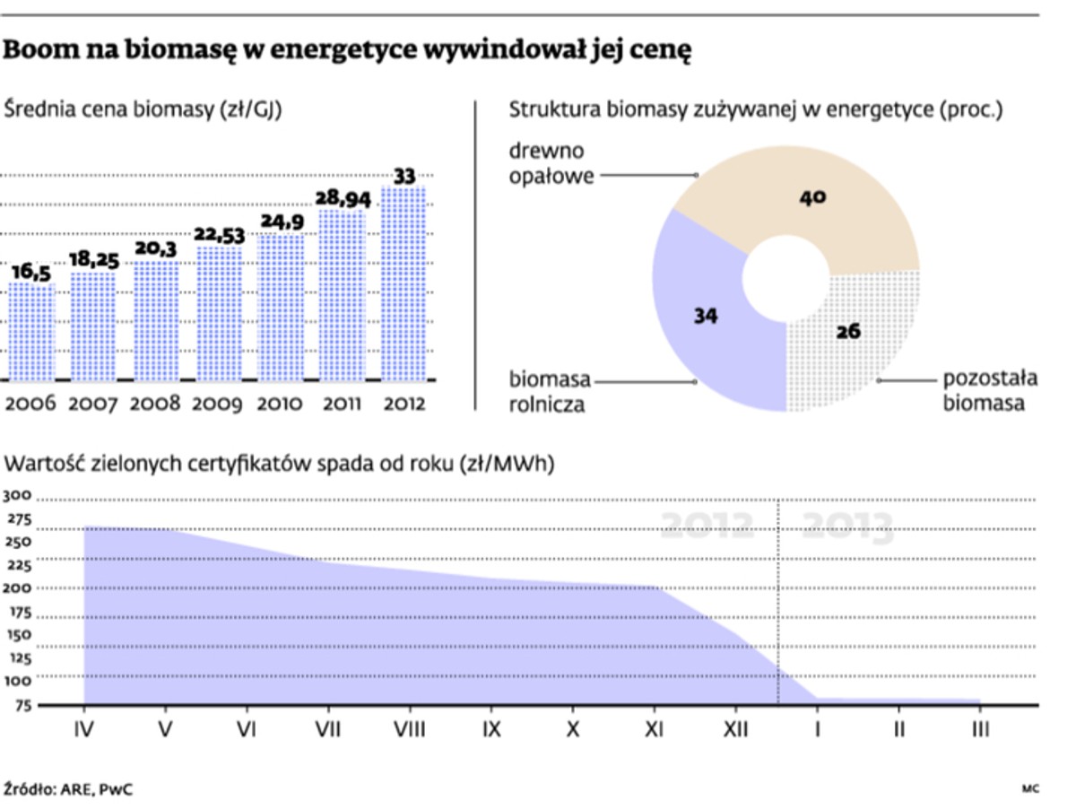 Boom na biomasę w energetyce wywindował jej cenę