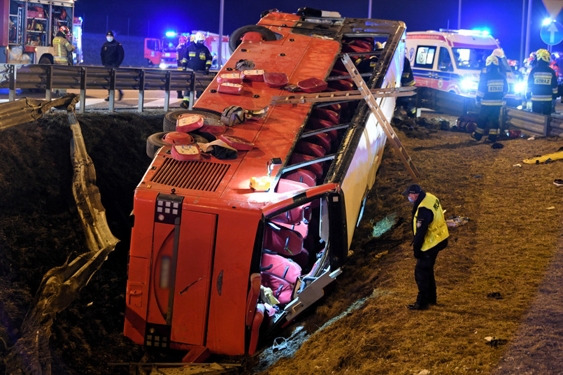 Wypadek na A4 w Kaszycach