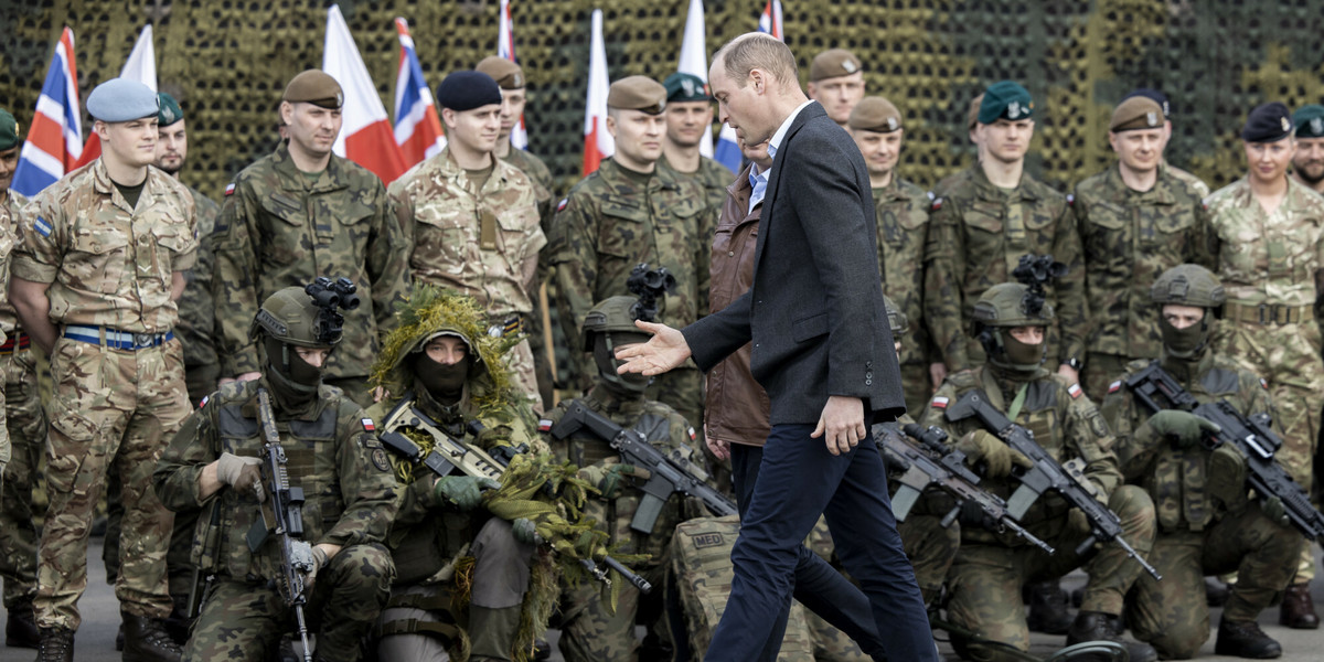Następca brytyjskiego tronu książę William podczas wizyty w rzeszowskiej 3. Podkarpackiej Brygady Obrony Terytorialnej