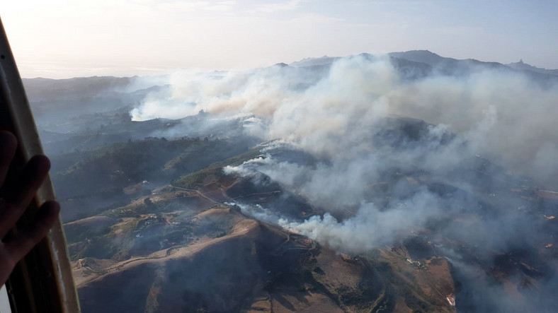 Pożar lasów na Gran Canarii