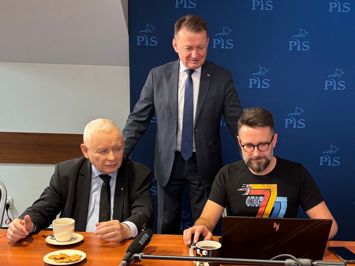 Jarosław Kaczyński, Mariusz Błaszczak i Radosław Fogiel