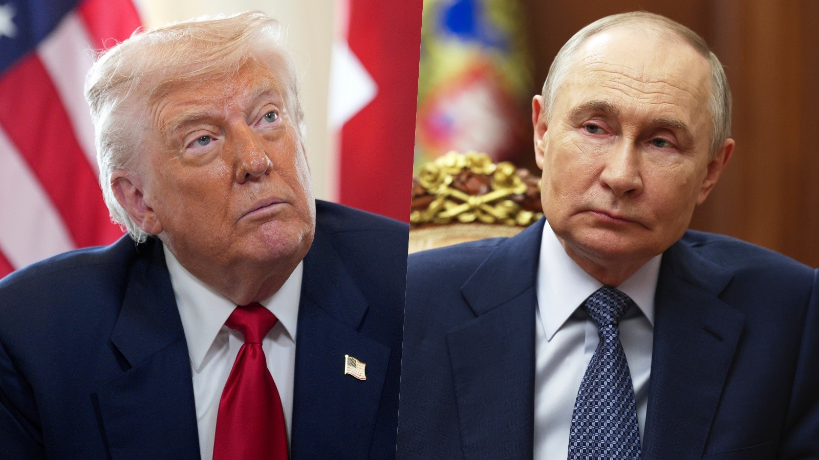 Americký prezident Donald Trump a ruský prezident Vladimir Putin.