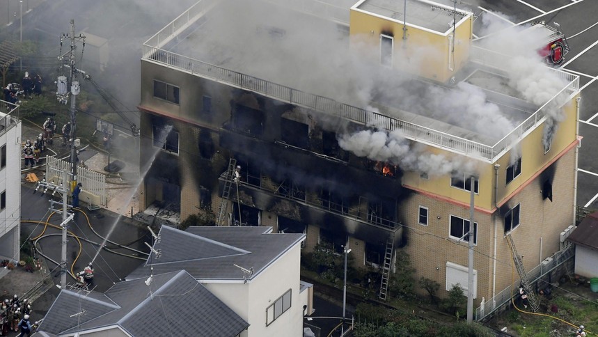 Podpalenie japoÅskiego studia animacji Kyoto Animation Studio