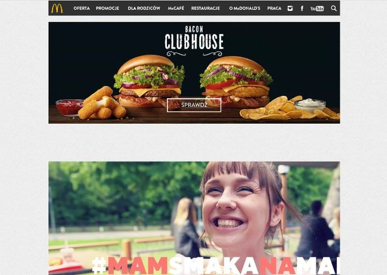 Znane strony dawniej i dziś - McDonald's z 2015 roku