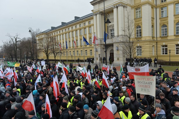 Protest rolników w Warszawie