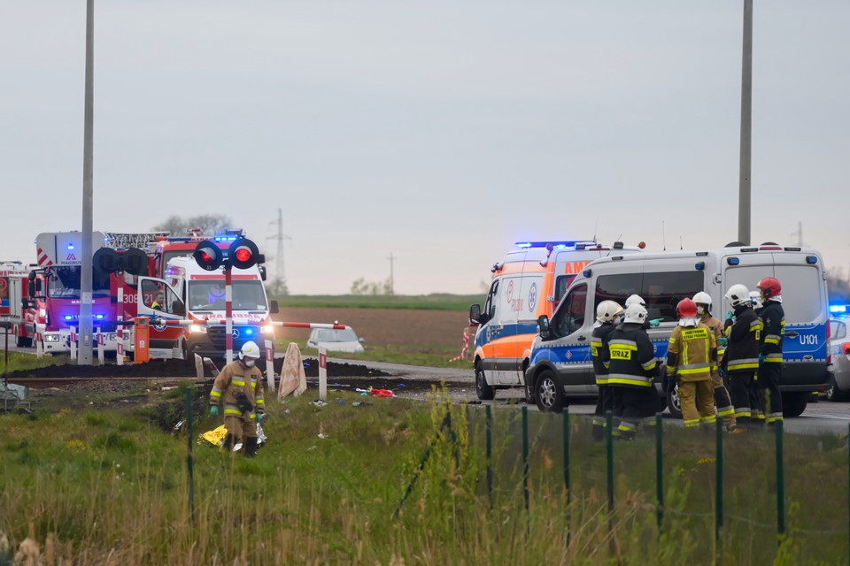 Wypadek na przejeździe kolejowym