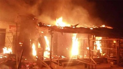 Fire guts warehouse in 3-storey building in Onitsha