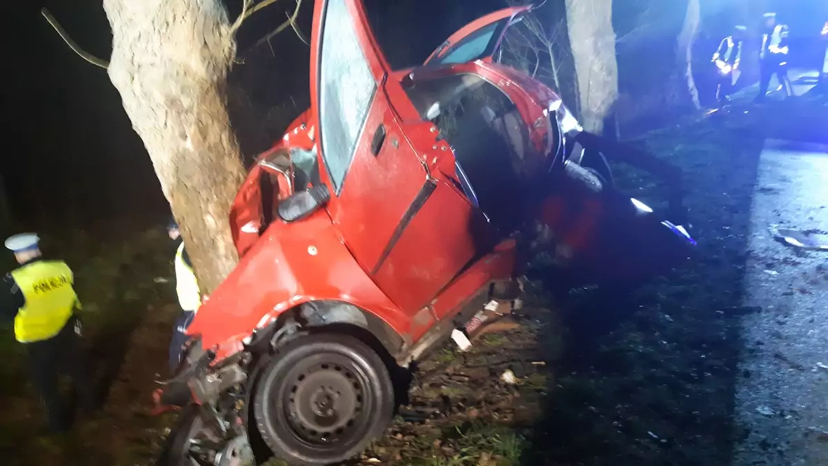 Auto wjechało w drzewo. Nie żyją trzy osoby