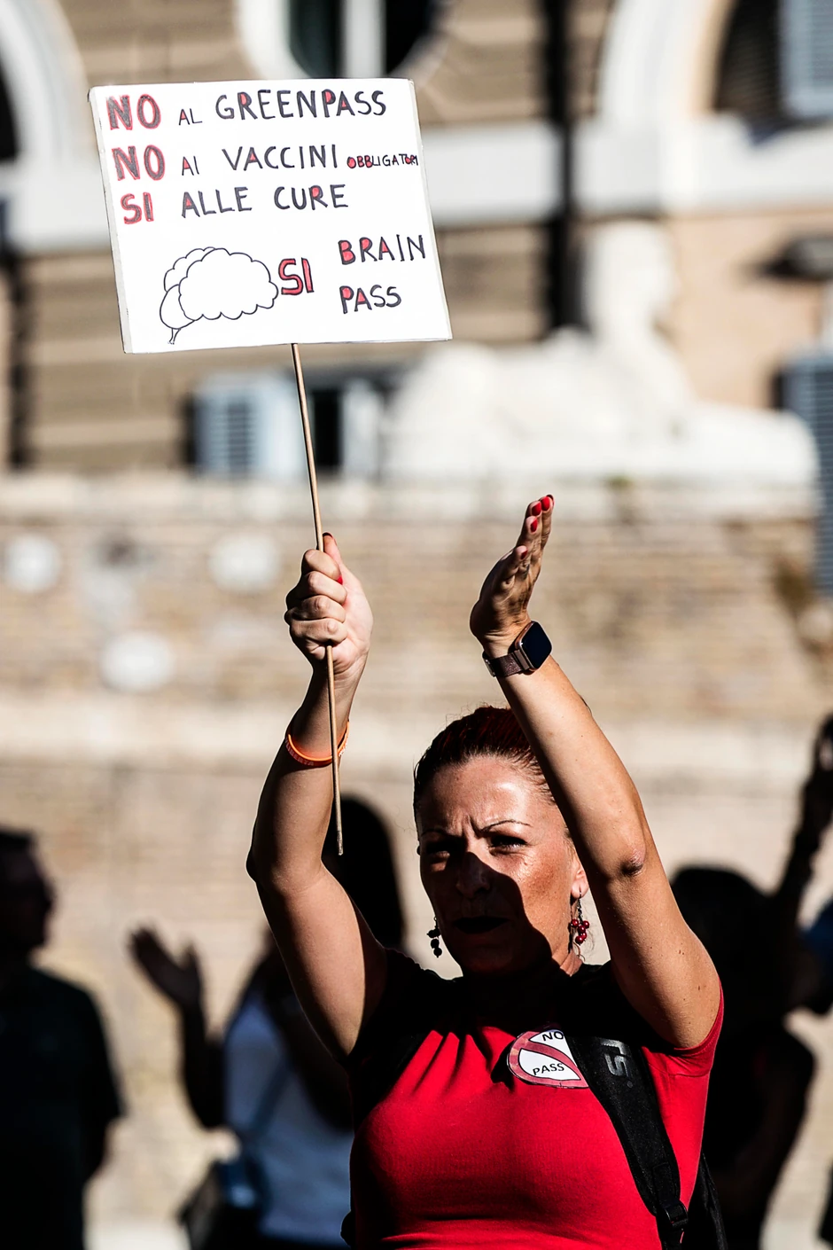 Protesti u Italiji zbog zelenih propusnica - Rim