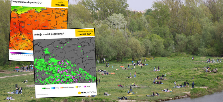 Majówka zaskoczy nas letnim ciepłem, ale załamania pogody nie unikniemy [MAPY]