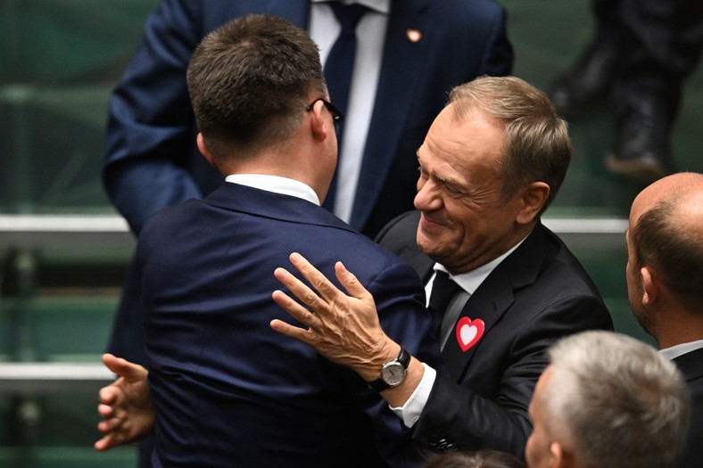 Szymon Hołownia i Donald Tusk