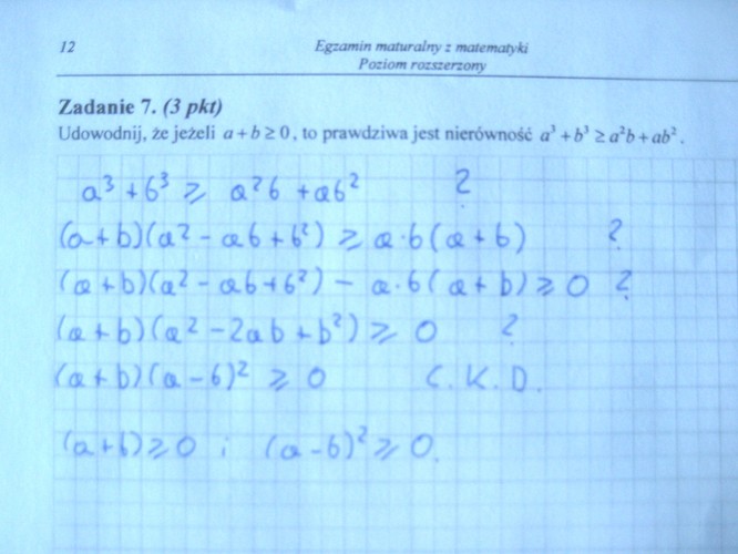 Matura z matematyki - poziom rozszerzony. Odpowiedzi