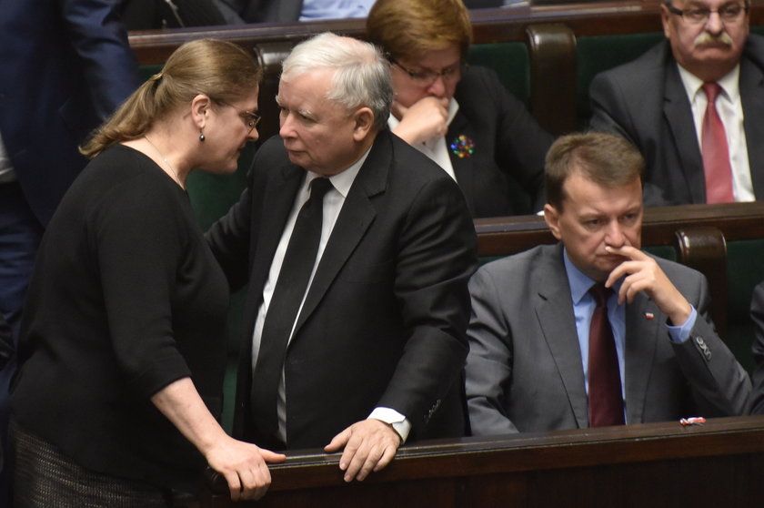 Jarosław Kaczyński, prezes PiS, i jego najbardziej niesforna posłanka