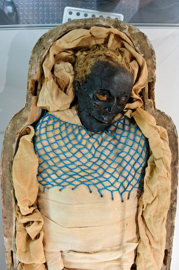 Mumia Takabuti w Ulster Museum w Belfaście w Irlandii
