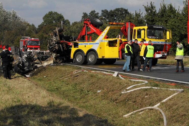 Wypadek w miejscowości Prusice na Dolnym Śląsku