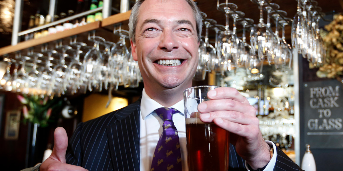 Nigel Farage, the leader of the UKIP and one of the leaders of the Leave campaign.