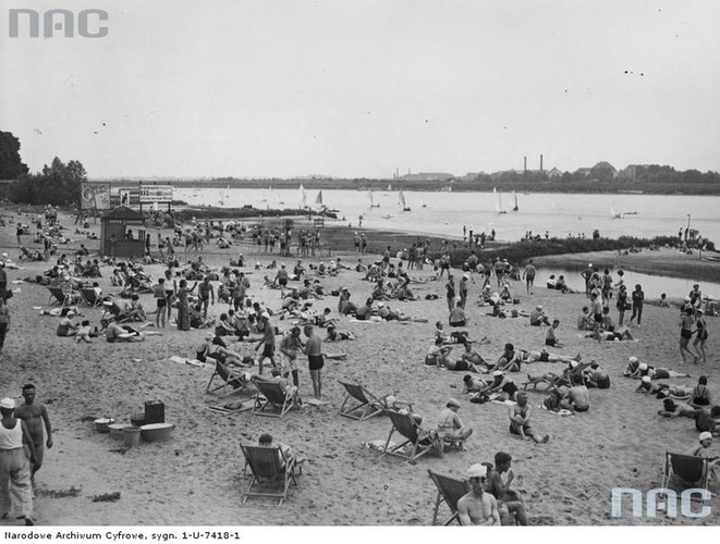 Warszawa. Plaża braci Kozłowskich